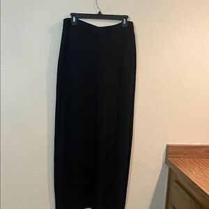 St. John Classic Black Maxi Skirt